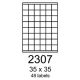 etikety RAYFILM 35x35 univerzálne biele R01002307A (100 list./A4) (R0100.2307A)