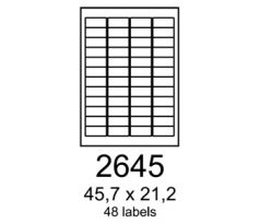 etikety RAYFILM 45,7x21,2 univerzálne biele R01002645A (100 list./A4) (R0100.2645A)
