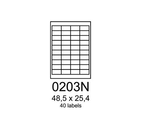 etikety RAYFILM 48,5x25,4 univerzálne biele R01000203NA (100 list./A4) (R0100.0203NA)