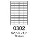 etikety RAYFILM 52,5x21,2 univerzálne biele eco R0ECO0302A (100 list./A4) (R0ECO.0302A)