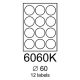 etikety RAYFILM 60mm kruh univerzálne červené R01226060KA (100 list./A4) (R0122.6060KA)
