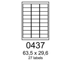 etikety RAYFILM 63,5x29,6 univerzálne červené R01220437F (1.000 list./A4) (R0122.0437F)