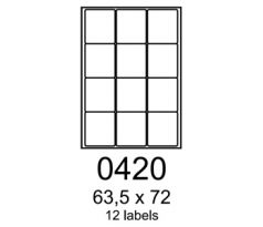 etikety RAYFILM 63,5x72 univerzálne biele R01000420A (100 list./A4) (R0100.0420A)