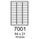 etikety RAYFILM 64x21 univerzálne biele R01007001A (100 list./A4) (R0100.7001A)