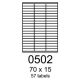 etikety RAYFILM 70x15 univerzálne biele R01000502A (100 list./A4) (R0100.0502A)
