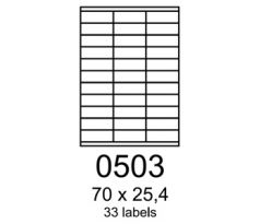 etikety RAYFILM 70x25,4 univerzálne biele R01000503A (100 list./A4) (R0100.0503A)