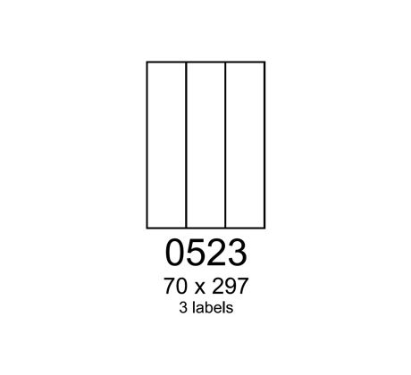 etikety RAYFILM 70x297 univerzálne biele R01000523A (100 list./A4) (R0100.0523A)