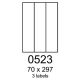 etikety RAYFILM 70x297 univerzálne žlté R01210523A (100 list./A4) (R0121.0523A)