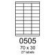 etikety RAYFILM 70x30 univerzálne biele R01000505A (100 list./A4) (R0100.0505A)