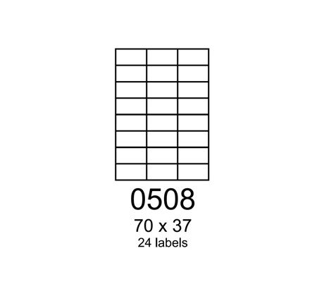etikety RAYFILM 70x37 univerzálne biele R01000508F (1.000 list./A4) (R0100.0508F)