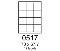 etikety RAYFILM 70x67,7 univerzálne biele R01000517A (100 list./A4) (R0100.0517A)