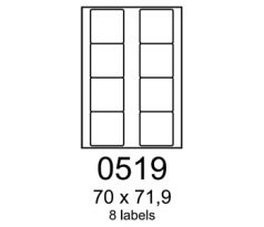 etikety RAYFILM 70x71,9 univerzálne modré R01230519F (1.000 list./A4) (R0123.0519F)