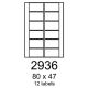 etikety RAYFILM 80x47 univerzálne biele R01002936A (100 list./A4) (R0100.2936A)