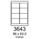 etikety RAYFILM 96x63,5 univerzálne biele R01003643A (100 list./A4) (R0100.3643A)
