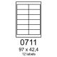 etikety RAYFILM 97x42,4 univerzálne biele R01000711A (100 list./A4) (R0100.0711A)