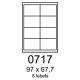 etikety RAYFILM 97x67,7 univerzálne biele R01000717A (100 list./A4) (R0100.0717A)