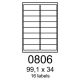 etikety RAYFILM 99,1x34 univerzálne biele R01000806A (100 list./A4) (R0100.0806A)