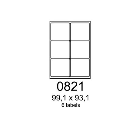 etikety RAYFILM 99,1x93,1 univerzálne biele R01000821A (100 list./A4) (R0100.0821A)