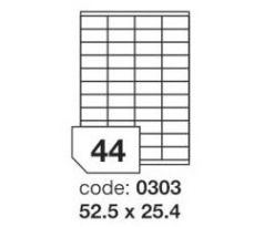 etikety RAYFILM 52,5x25,4 univerzálne biele R01000303A (100 list./A4) (R0100.0303A)