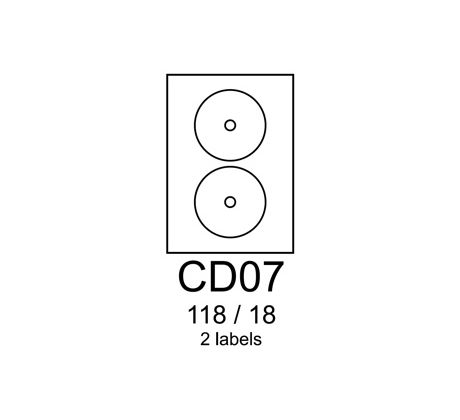 etikety RAYFILM CD07 118/18 univerzálne biele R0100CD07C (20 list./A4) (R0100.CD07C)
