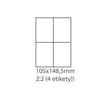 etikety ECODATA Samolepiace 105x148 univerzálne biele (100 listov A4/bal.) (ECO-10514800)