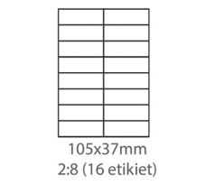 etikety ECODATA Samolepiace 105x37 univerzálne biele (1000 listov A4/bal.) (ECO-10503700F)