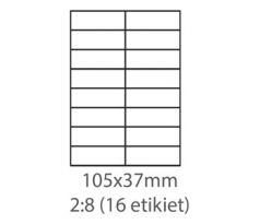 etikety ECODATA Samolepiace 105x37 univerzálne biele (1000 listov A4/bal.) (ECO-10503700F)