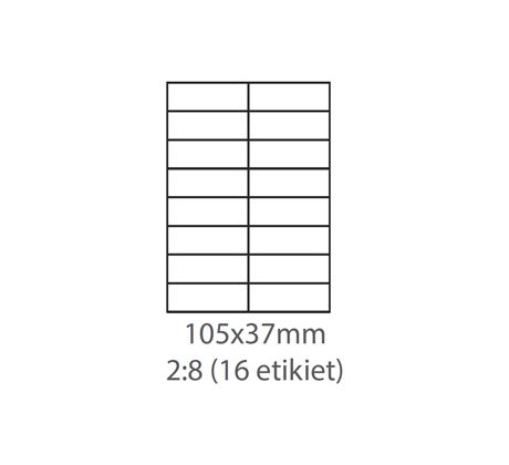 etikety ECODATA Samolepiace 105x37 univerzálne biele (1000 listov A4/bal.) (ECO-10503700F)