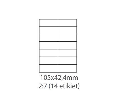 etikety ECODATA Samolepiace 105x42,3 univerzálne biele (1000 listov A4/bal.) (10504200F)