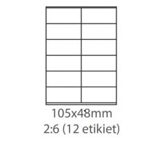 etikety samolepiace 105x48 univerzálne biele (1000 listov A4/bal.) (ECO-105x48-1000)