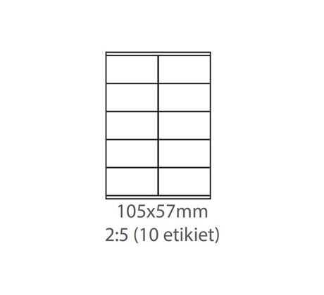 etikety ECODATA Samolepiace 105x57 univerzálne biele (1000 listov A4/bal.) (ECO-10505700-1000)