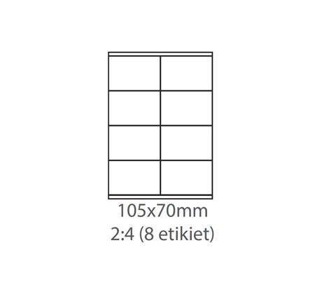 etikety ECODATA Samolepiace 105x70 univerzálne biele 8ks/A4 (100 listov A4/bal.) (ECO-10507000)