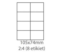 etikety ECODATA Samolepiace 105x74 univerzálne biele (1000 listov A4/bal.) (ECO-10507400F)