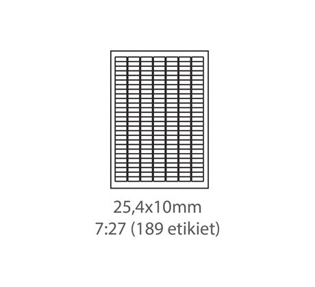 etikety ECODATA Samolepiace 25,4x10 univerzálne biele 189ks/A4 (100 listov A4/bal.) (ECO-02501000)