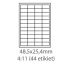 etikety samolepiace 48,5x25,4 univerzálne biele 44ks/A4 (100 listov A4/bal.) (ECO-04802544)