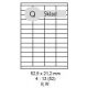 etikety Samolepiace 52,5x21,2 univerzálne biele 52ks/A4 (100 listov A4/bal.) (ECO-05202152)