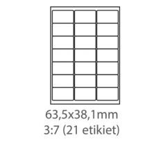 etikety ECODATA Samolepiace 63,5x38,1 univerzálne biele (100 listov A4/bal.) (ECO-06303800)