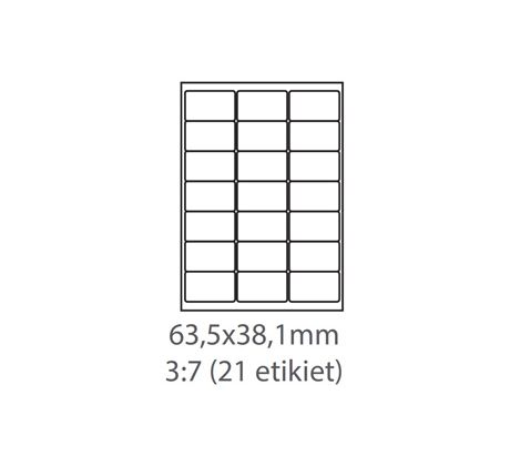 etikety Samolepiace 63,5x38,1 univerzálne biele (100 listov A4/bal.) (ECO-06303800)