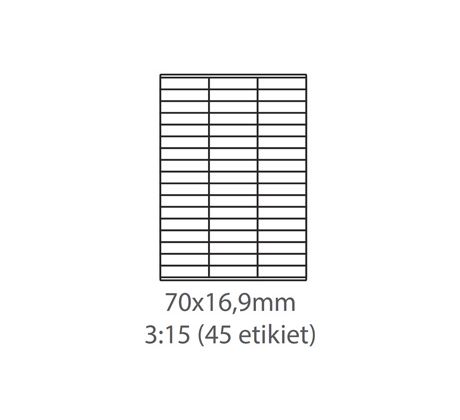 etikety ECODATA Samolepiace 70x16,9 univerzálne biele 51ks/A4 (100 listov A4/bal.) (ECO-07001600)