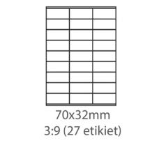 etikety ECODATA Samolepiace 70x32 univerzálne biele (1000 listov A4/bal.) (ECO-07003200F)