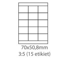 etikety ECODATA Samolepiace 70x50,8 univerzálne biele (1000 listov A4/bal.) (07005000F)