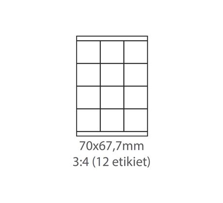 etikety Samolepiace 70x67,7 univerzálne biele (1000 listov A4/bal.) (ECO-07006700F)