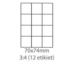 etikety ECODATA Samolepiace 70x74 univerzálne biele (1000 listov A4/bal.) (ECO-07007400F)