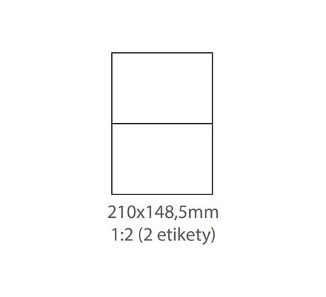 etikety samolepiace 210x148 univerzálne biele 2ks/A4 (100 listov A4/bal.) (ECO-21014800)