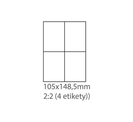 etikety samolepiace 105x148 univerzálne biele (1000 listov A4/bal.) (ECO-10514800F)