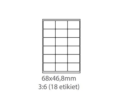 etikety samolepiace 68x46,8 univerzálne biele 18ks/A4 (100 listov A4/bal.) (ECO-06804680)