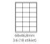 etikety samolepiace 68x46,8 univerzálne biele 18ks/A4 (100 listov A4/bal.) (ECO-06804680)