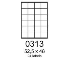 etikety RAYFILM 52,5x48 univerzálne biele R01000313A (100 list./A4) (R0100.0313A)