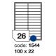 etikety RAYFILM 100x22 univerzálne biele R01001544F (1.000 list./A4) (R0100.1544F)