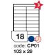 etikety RAYFILM 103x29 univerzálne biele R0100CP01F (1.000 list./A4) (R0100.CP01F)
